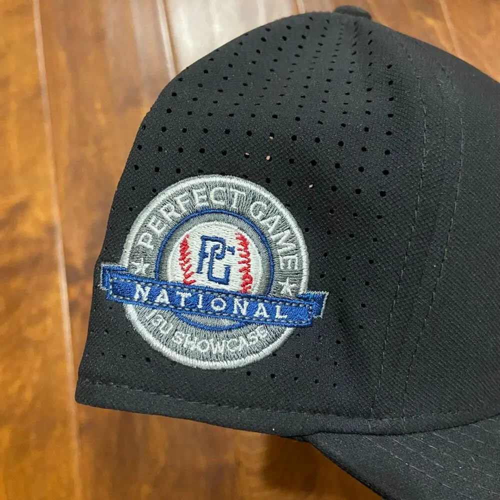 Perfect Game Hoffman PG National Black White Fitted Cap Hat Men's Size L/XL